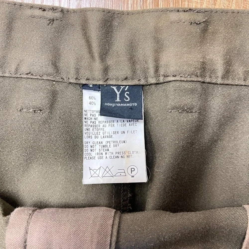 Y's Yohji Yamamoto Military Style Cargo Pants Workwear‎ Wide Leg Trousers